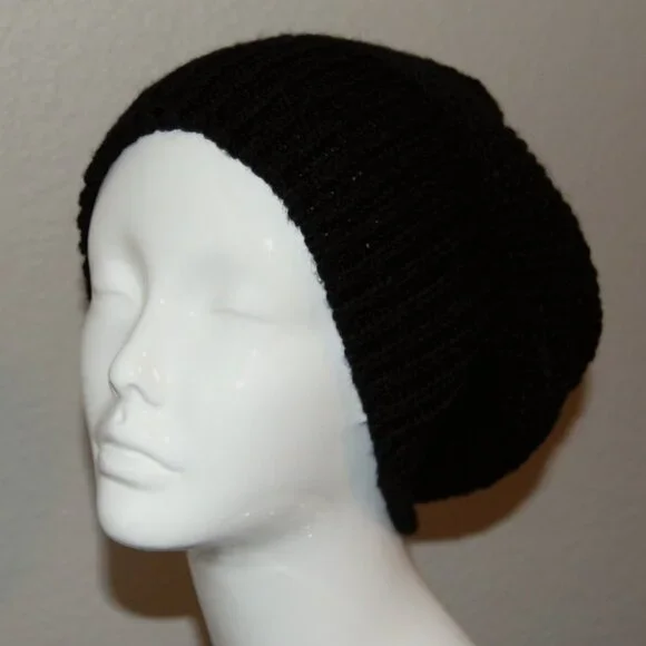 NEW Handmade Black Beret Hat, Women Size M/L - Picture 8 of 9